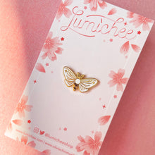 Load image into Gallery viewer, Tiny Moth Enamel Pin
